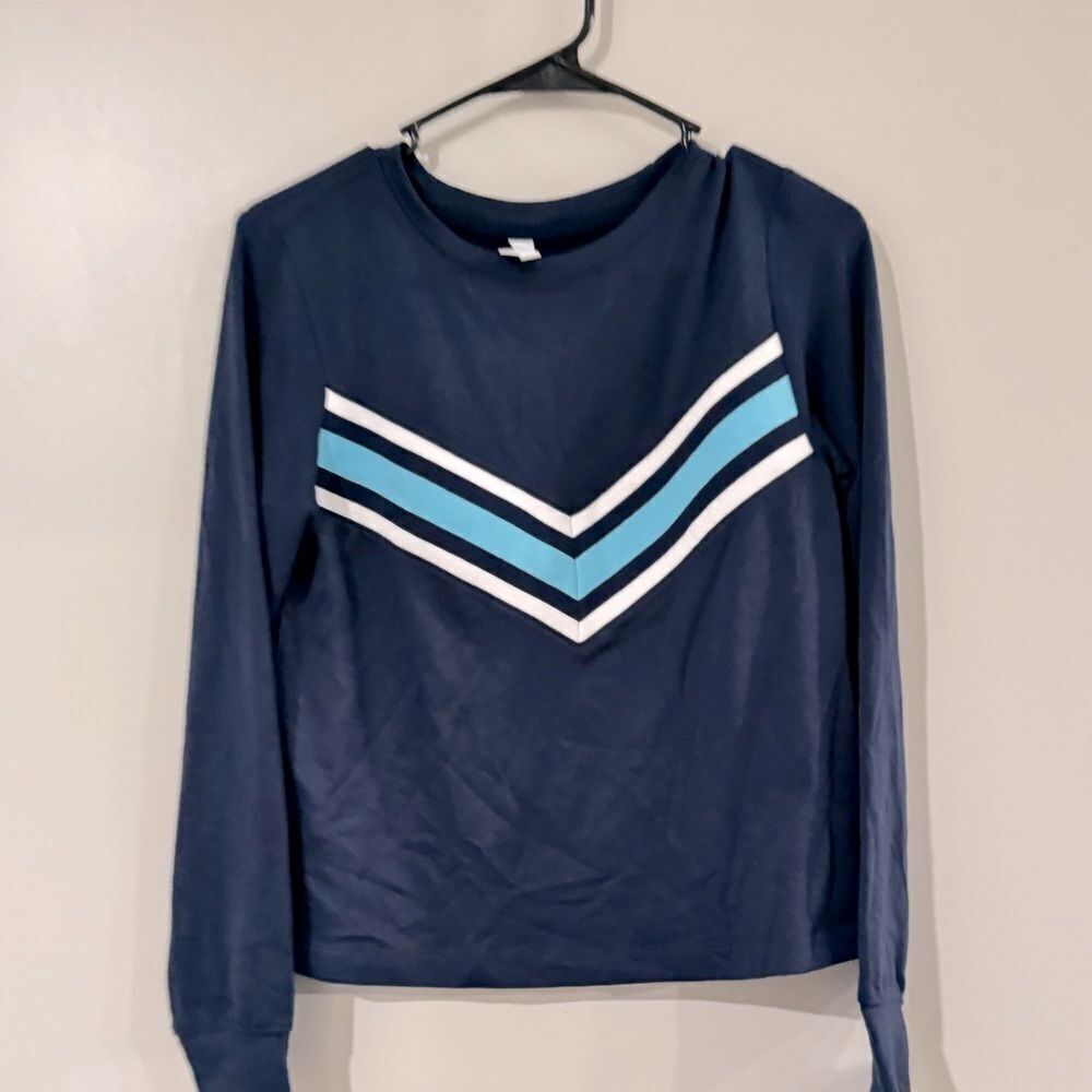 ID Ideology Women's Active Chevron long sleeve shirt, Top Blue Size Large - Picture 6 of 9